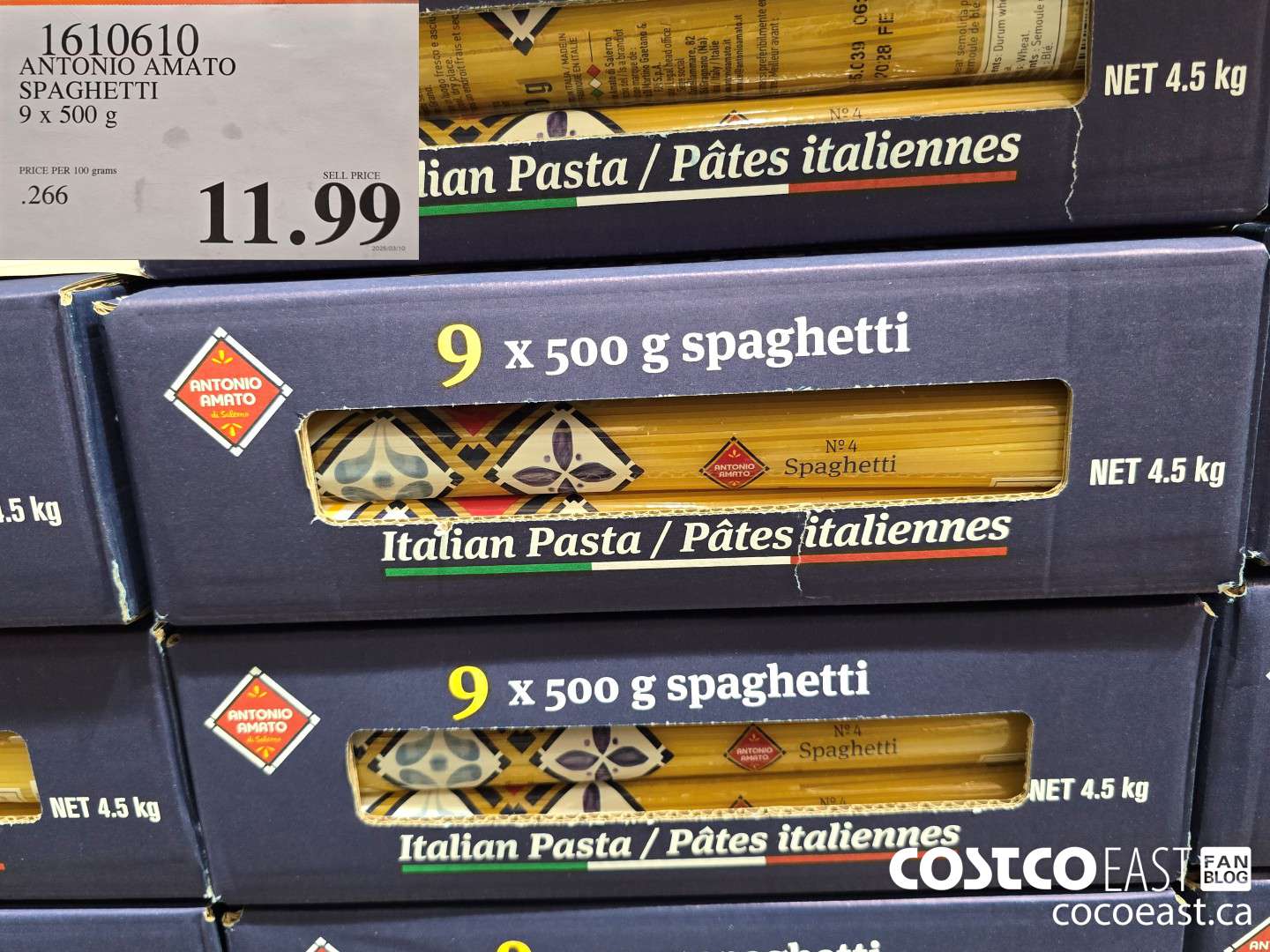 1610610 ANTONIO AMATO SPAGHETTI 9 x 500 g $11.99