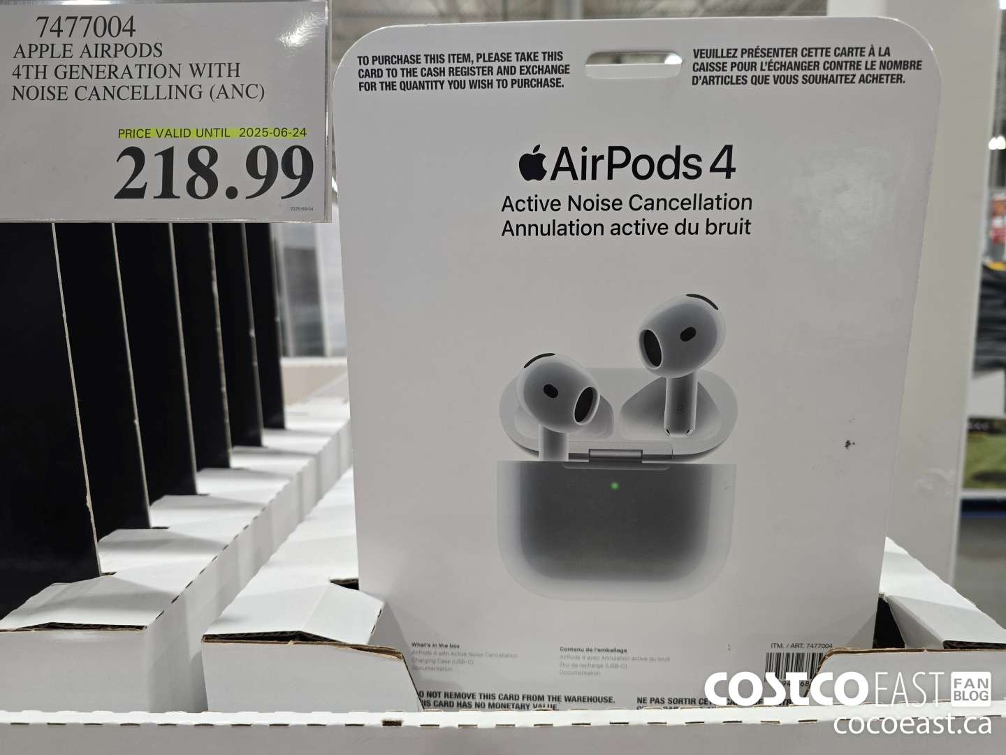 7477004 APPLE AIRPODS 4TH GENERATION WITH NOISE CANCELLING (ANC) $218.99