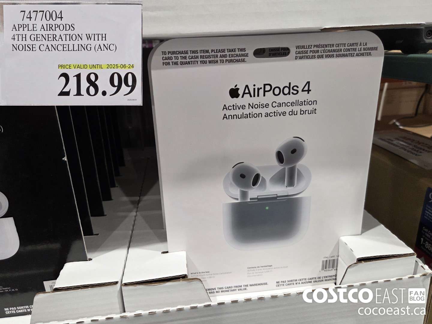 7477004 APPLE AIRPODS 4TH GENERATION WITH NOISE CANCELLING (ANC) (EXPIRES ON 2025-06-24) $218.99