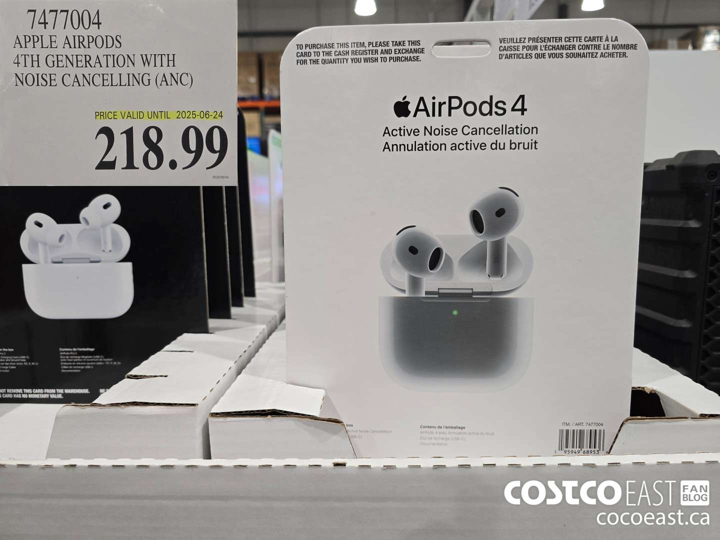 7477004 APPLE AIRPODS 4TH GENERATION WITH NOISE CANCELLING (ANC) $218.99
