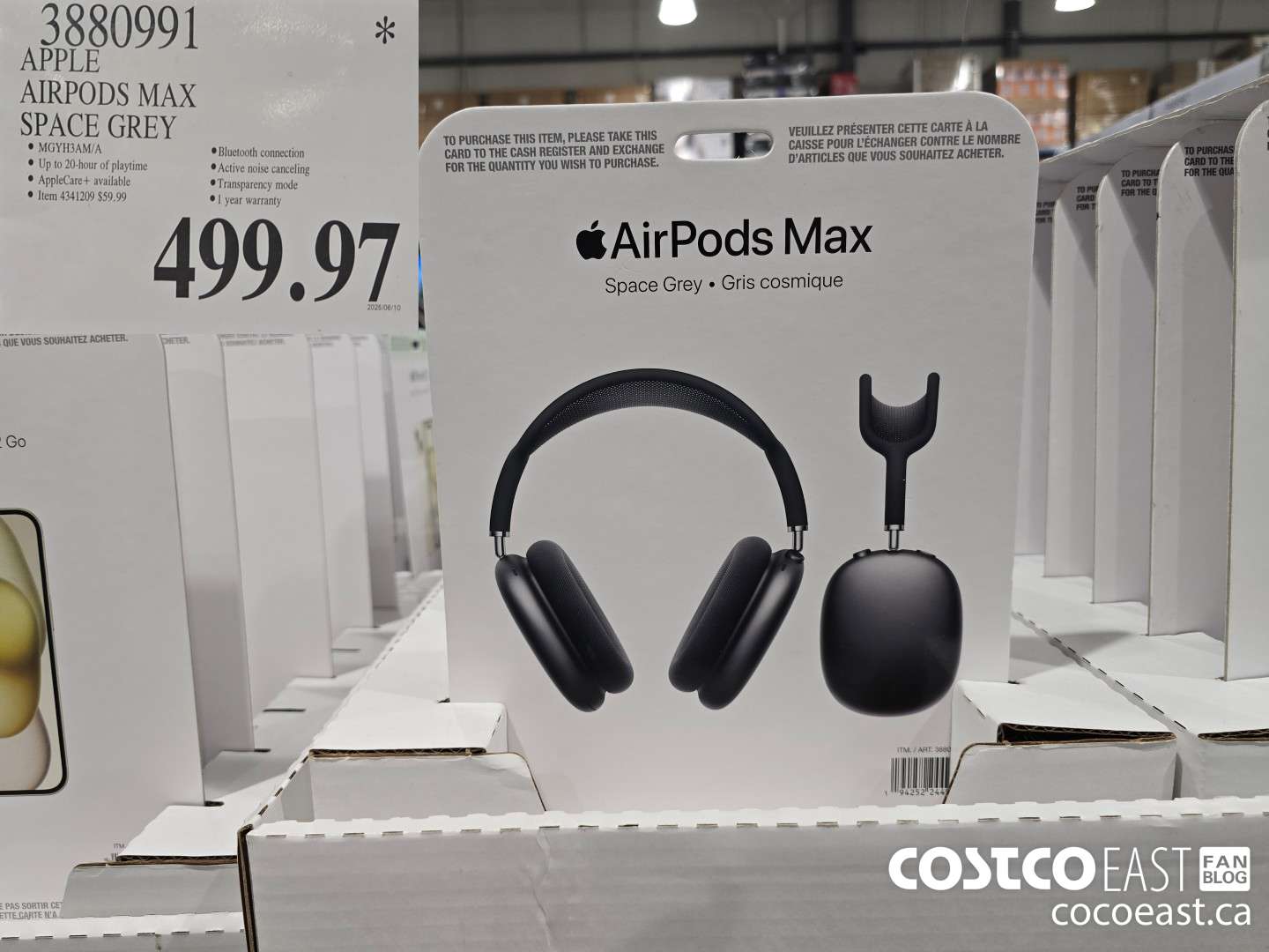 3880991 APPLE AIRPODS MAX SPACE GREY $499.97