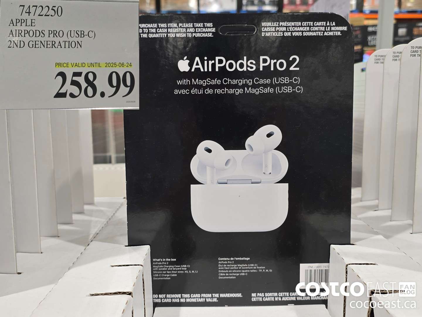 7472250 APPLE AIRPODS PRO (USB-C) 2ND GENERATION $258.99