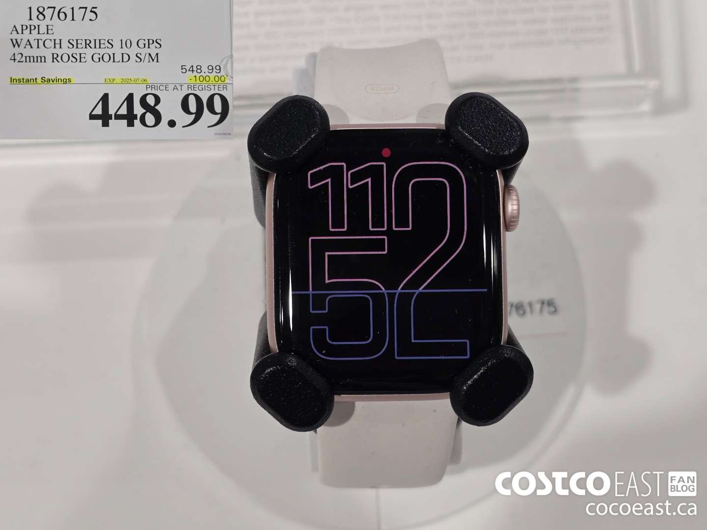 1876175 APPLE WATCH SERIES 10 GPS 42mm ROSE GOLD S/M ($100.00 INSTANT SAVINGS EXPIRES ON 2025-07-06) $448.99