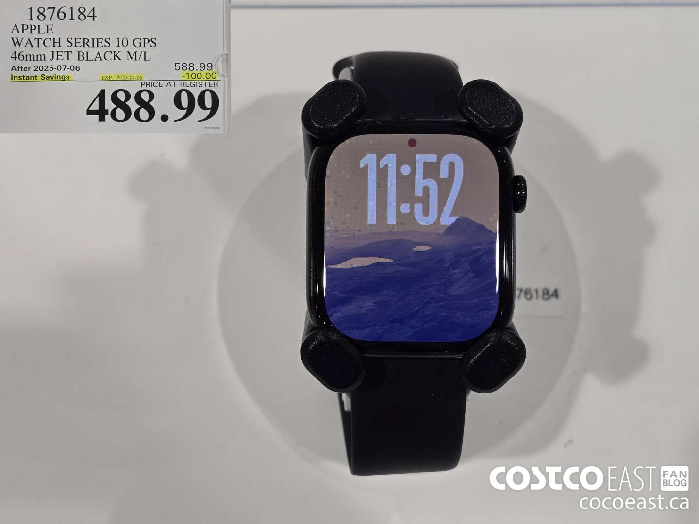 1876184 APPLE WATCH SERIES 10 GPS 46mm JET BLACK M/L ($100.00 INSTANT SAVINGS EXPIRES ON 2025-07-06) $488.99