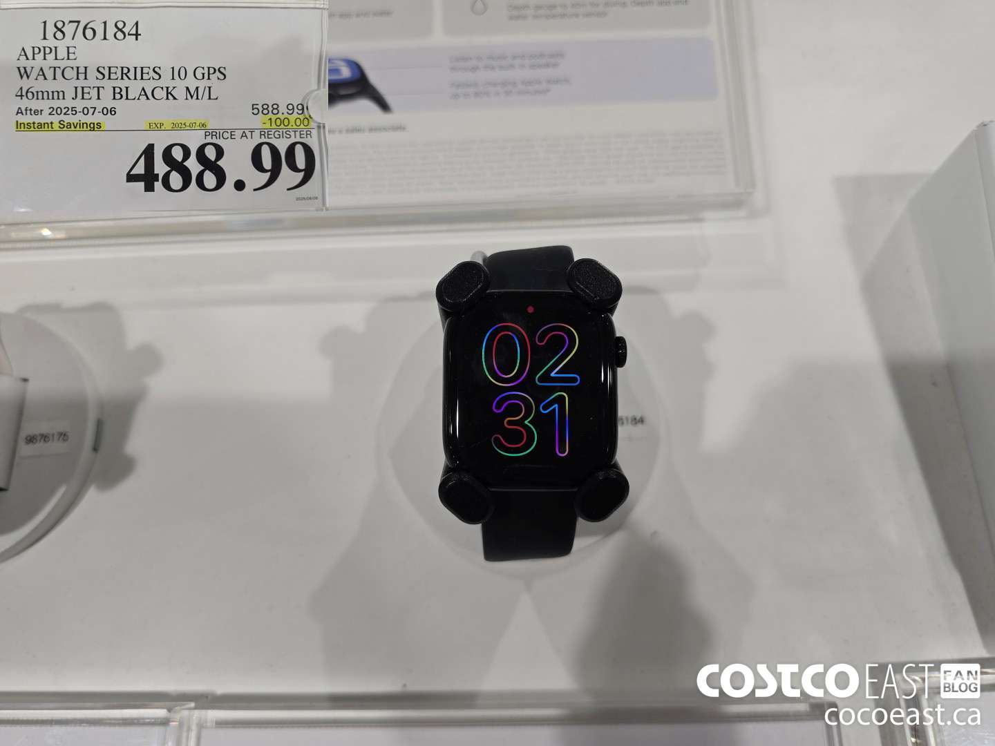 1876184 APPLE WATCH SERIES 10 GPS 46mm JET BLACK M/L ($100.00 INSTANT SAVINGS EXPIRES ON 2025-07-06) $488.99