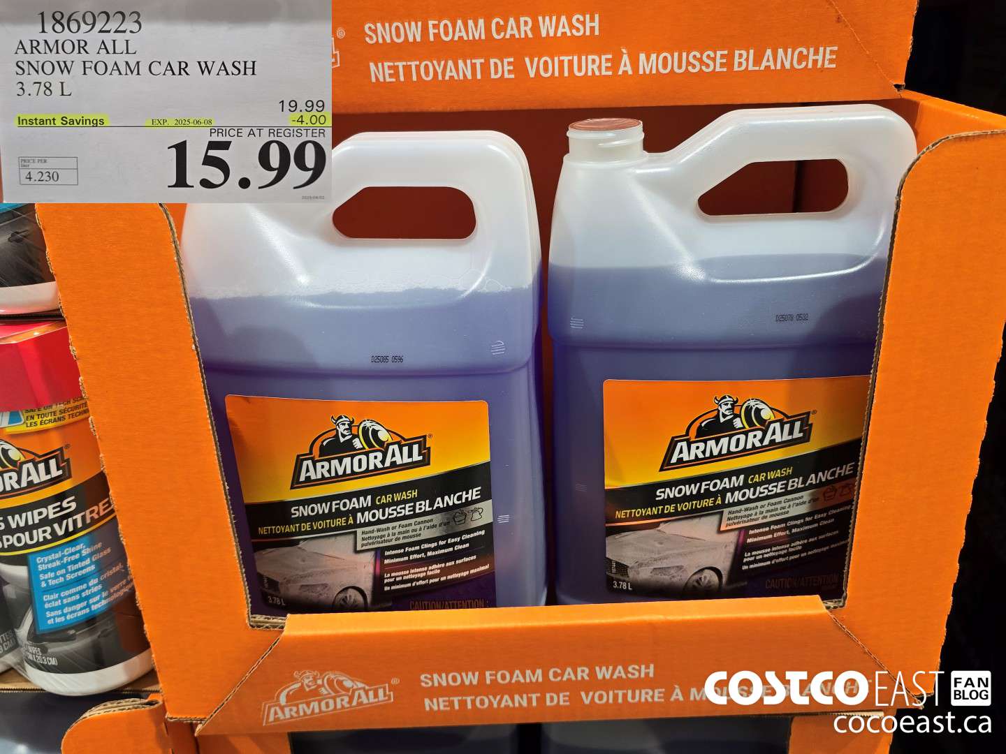 1869223 ARMOR ALL SNOW FOAM CAR WASH 3.78 L ($4.00 INSTANT SAVINGS EXPIRES ON 2025-06-08) $15.99