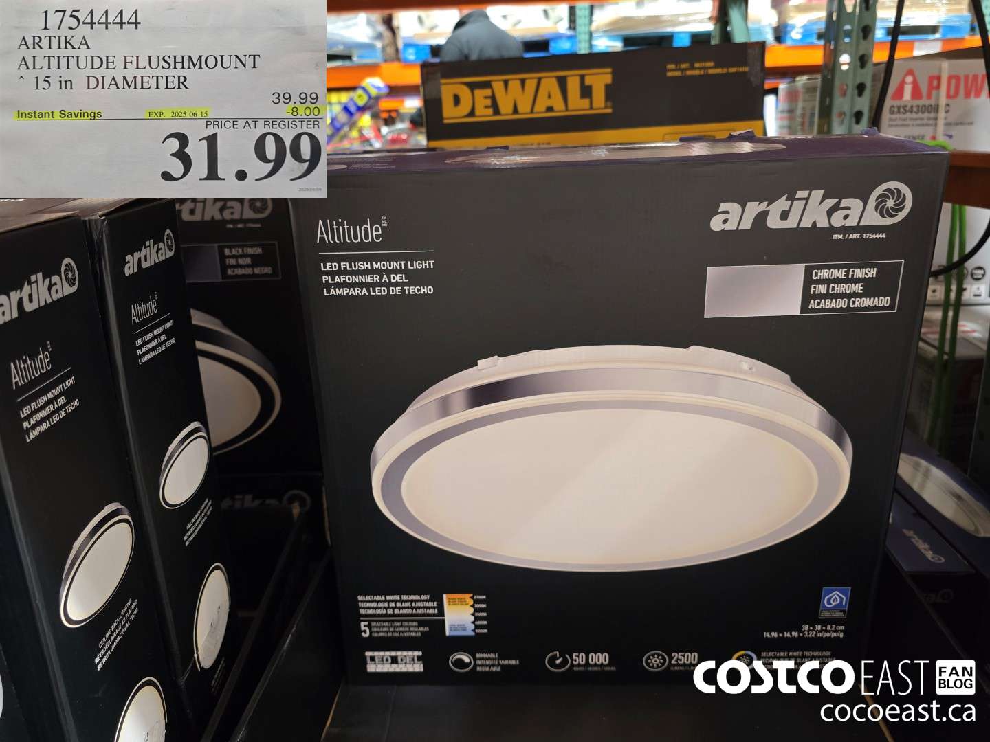 1754444 ARTIKA ALTITUDE FLUSHMOUNT 15IN. DIAMETER ($8.00 INSTANT SAVINGS EXPIRES ON 2025-06-15) $31.99