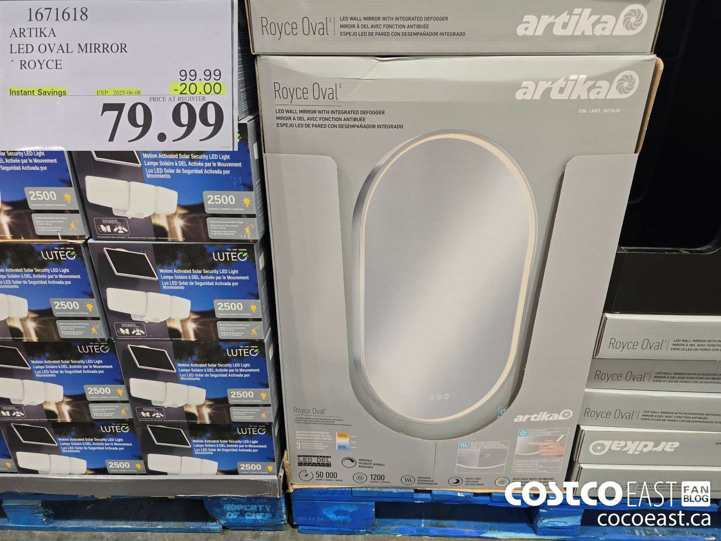 1671618 ARTIKA LED OVAL MIRROR ROYCE ($20.00 INSTANT SAVINGS EXPIRES ON 2025-06-08) $79.99