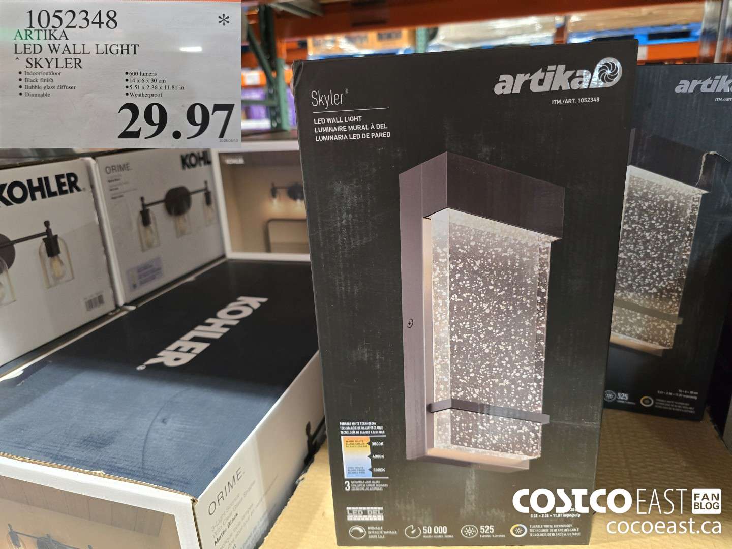 1052348 ARTIKA LED WALL LIGHT SKYLER $29.97