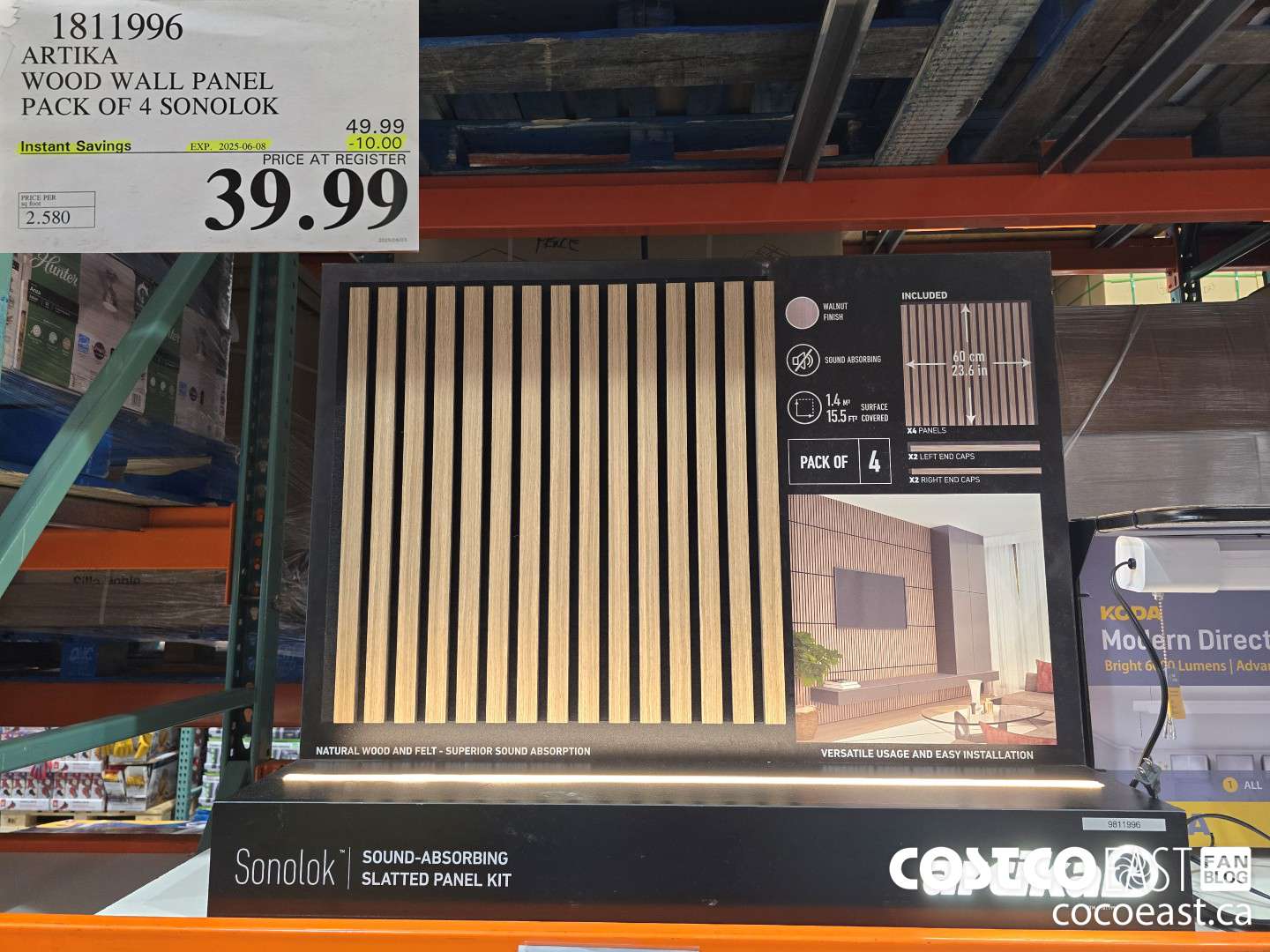1811996 ARTIKA WOOD WALL PANEL PACK OF 4 SONOLOK ($10.00 INSTANT SAVINGS EXPIRES ON 2025-06-08) $39.99