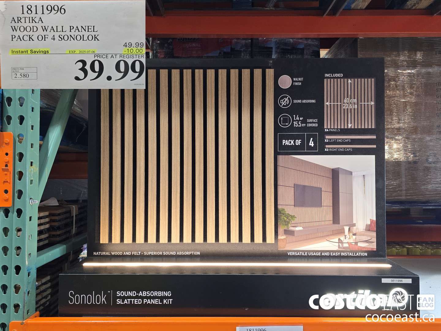 1811996 ARTIKA WOOD WALL PANEL PACK OF 4 SONOLOK ($10.00 INSTANT SAVINGS EXPIRES ON 2025-07-06) $39.99