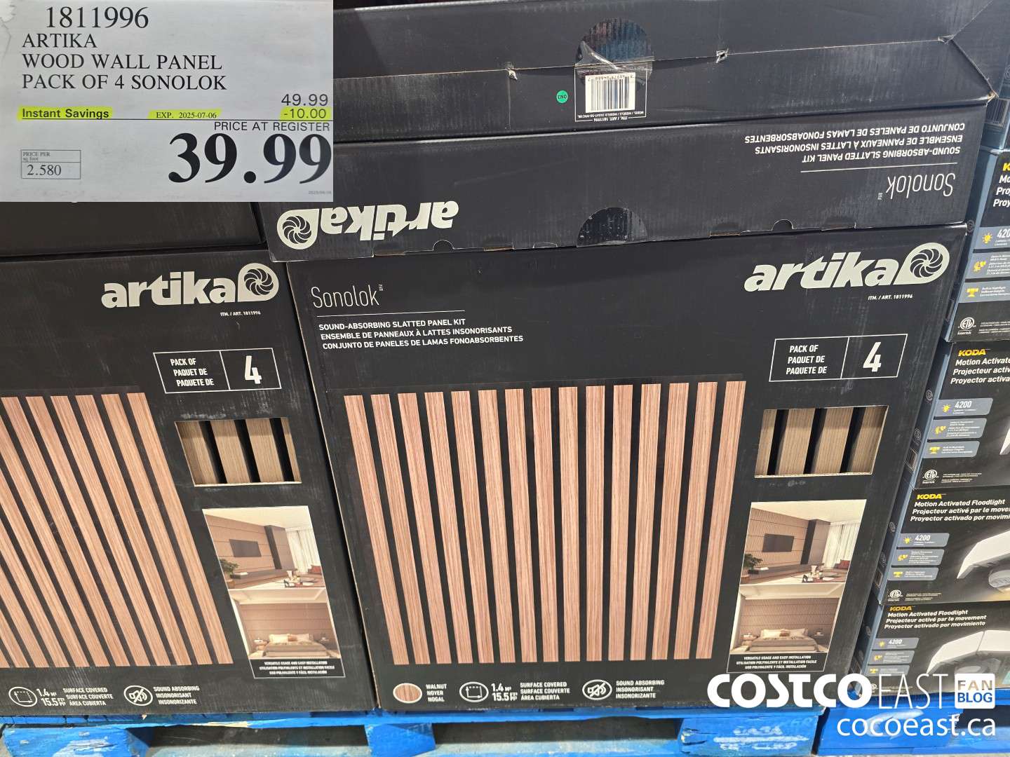 1811996 ARTIKA WOOD WALL PANEL PACK OF 4 SONOLOK ($10.00 INSTANT SAVINGS EXPIRES ON 2025-07-06) $39.99