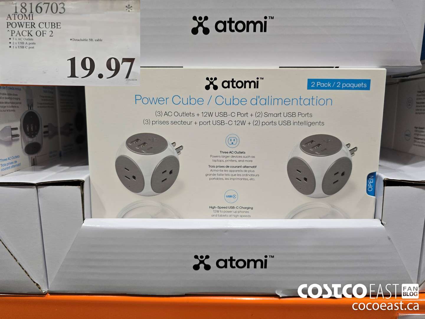 1816703 ATOMI POWER CUBE PACK OF 2 $19.97