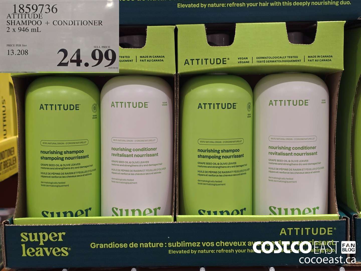 1859736 ATTITUDE SHAMPOO + CONDITIONER 2 x 946 mL $24.99