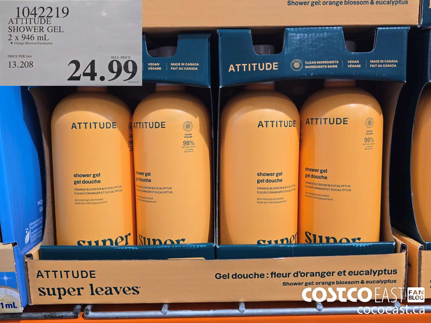 1042219 ATTITUDE SHOWER GEL 2 x 946 mL $24.99