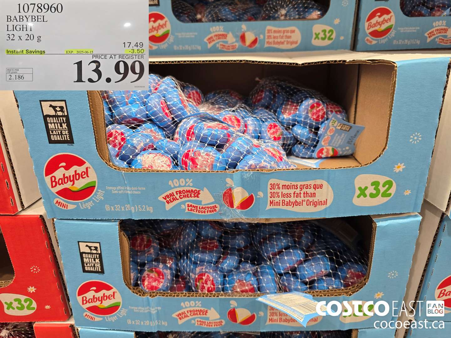 1078960 BABYBEL LIGHT 32 X 20g ($3.50 INSTANT SAVINGS EXPIRES ON 2025-06-15) $13.99