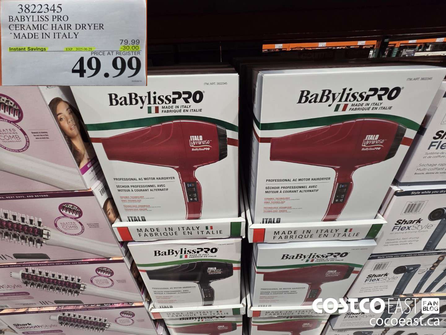 3822345 BABYLISS PRO CERAMIC HAIR DRYER MADE IN ITALY ($30.00 INSTANT SAVINGS EXPIRES ON 2025-06-29) $49.99