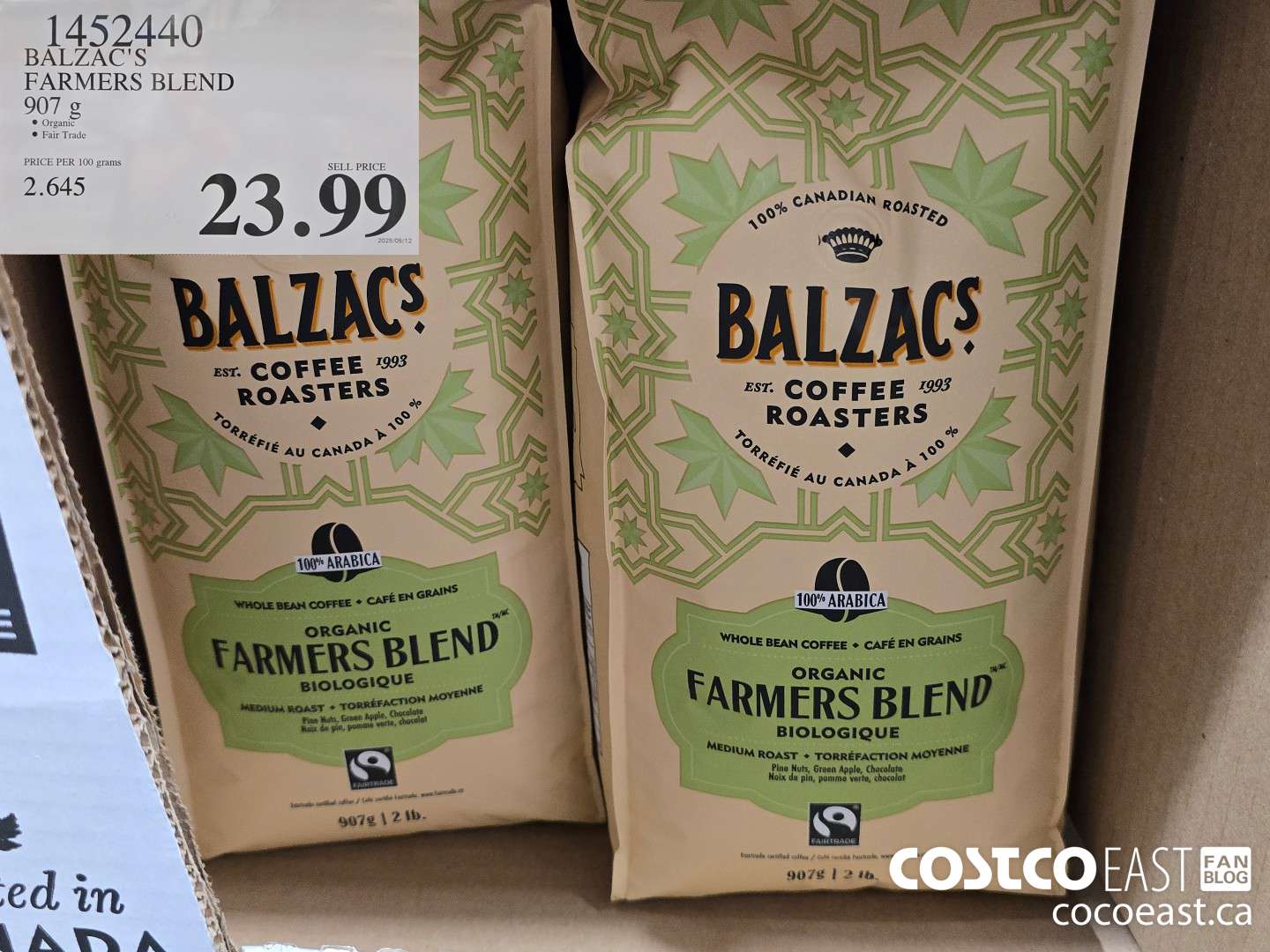 1452440 BALZAC'S FARMERS BLEND 907g $23.99