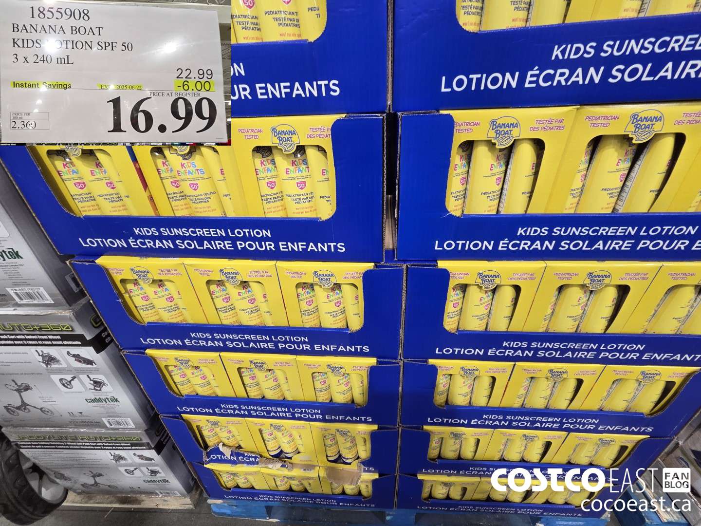 1855908 BANANA BOAT KIDS LOTION SPF 50 3 x 240 mL ($6.00 INSTANT SAVINGS EXPIRES ON 2025-06-22) $16.99