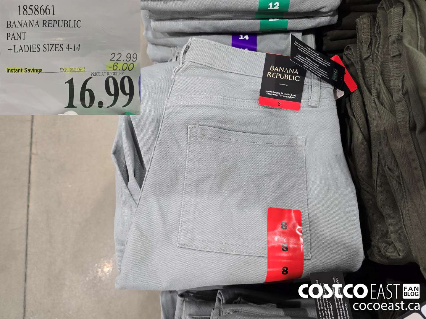 1858661 BANANA REPUBLIC PANT LADIES SIZES 4-14 ($6.00 INSTANT SAVINGS EXPIRES ON 2025-06-15) $16.99