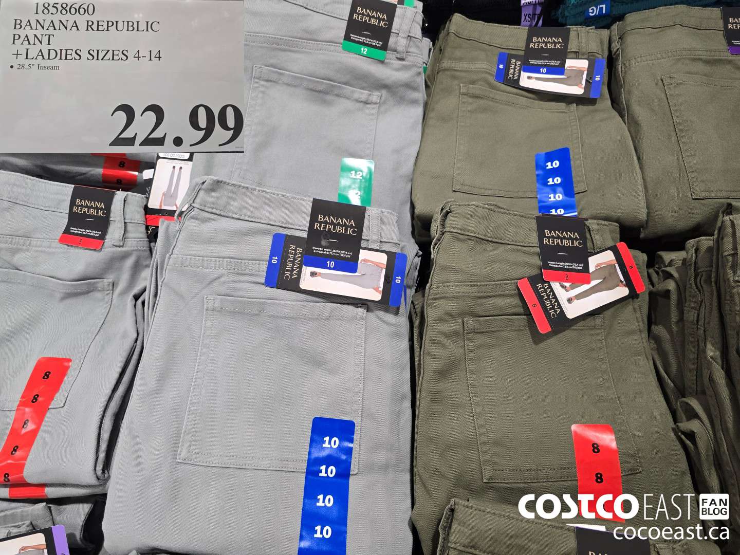 1858660 BANANA REPUBLIC PANT + LADIES SIZES 4-14 $22.99