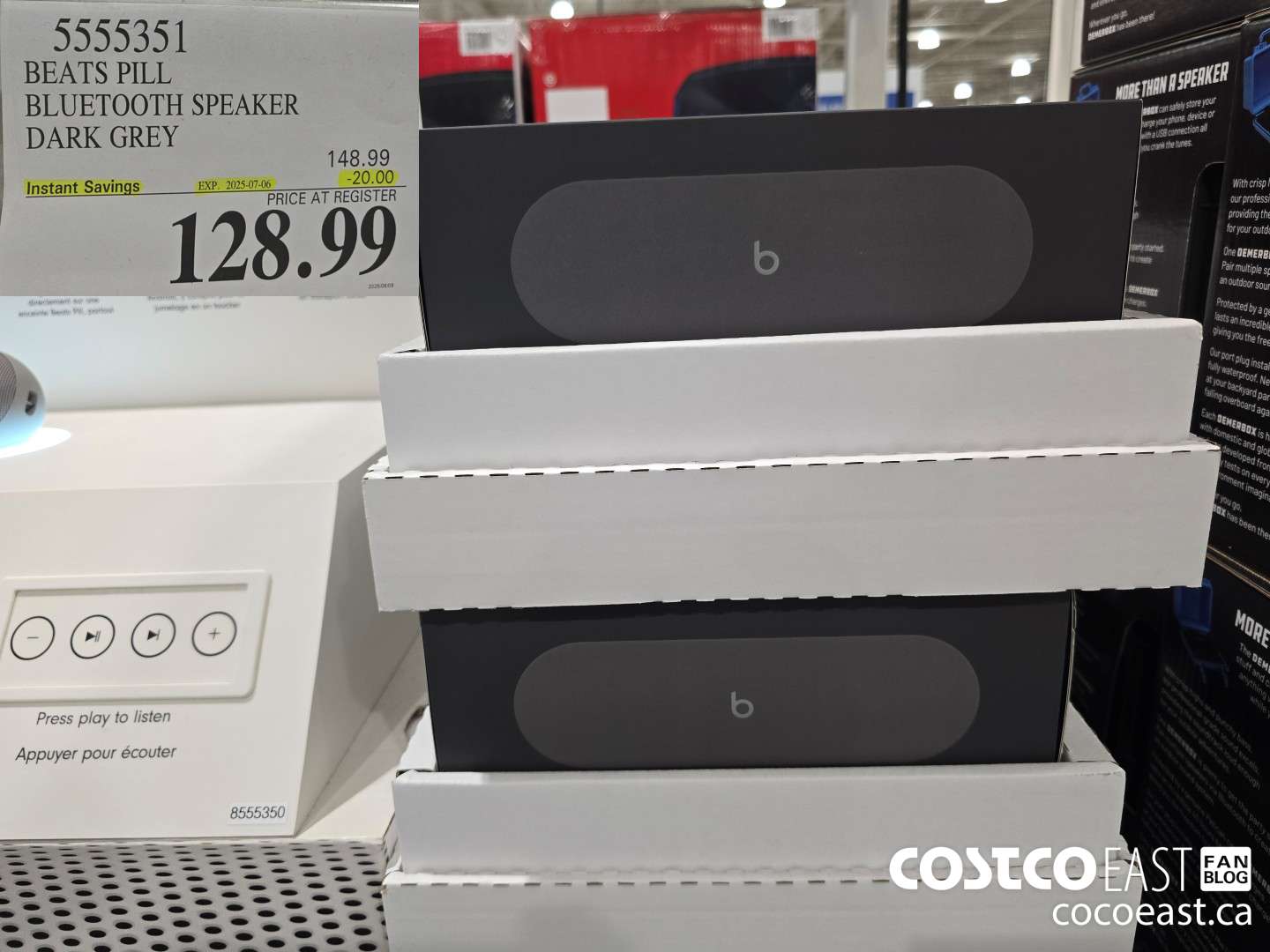 5555351 BEATS PILL BLUETOOTH SPEAKER DARK GREY ($20.00 INSTANT SAVINGS EXPIRES ON 2025-07-06) $128.99