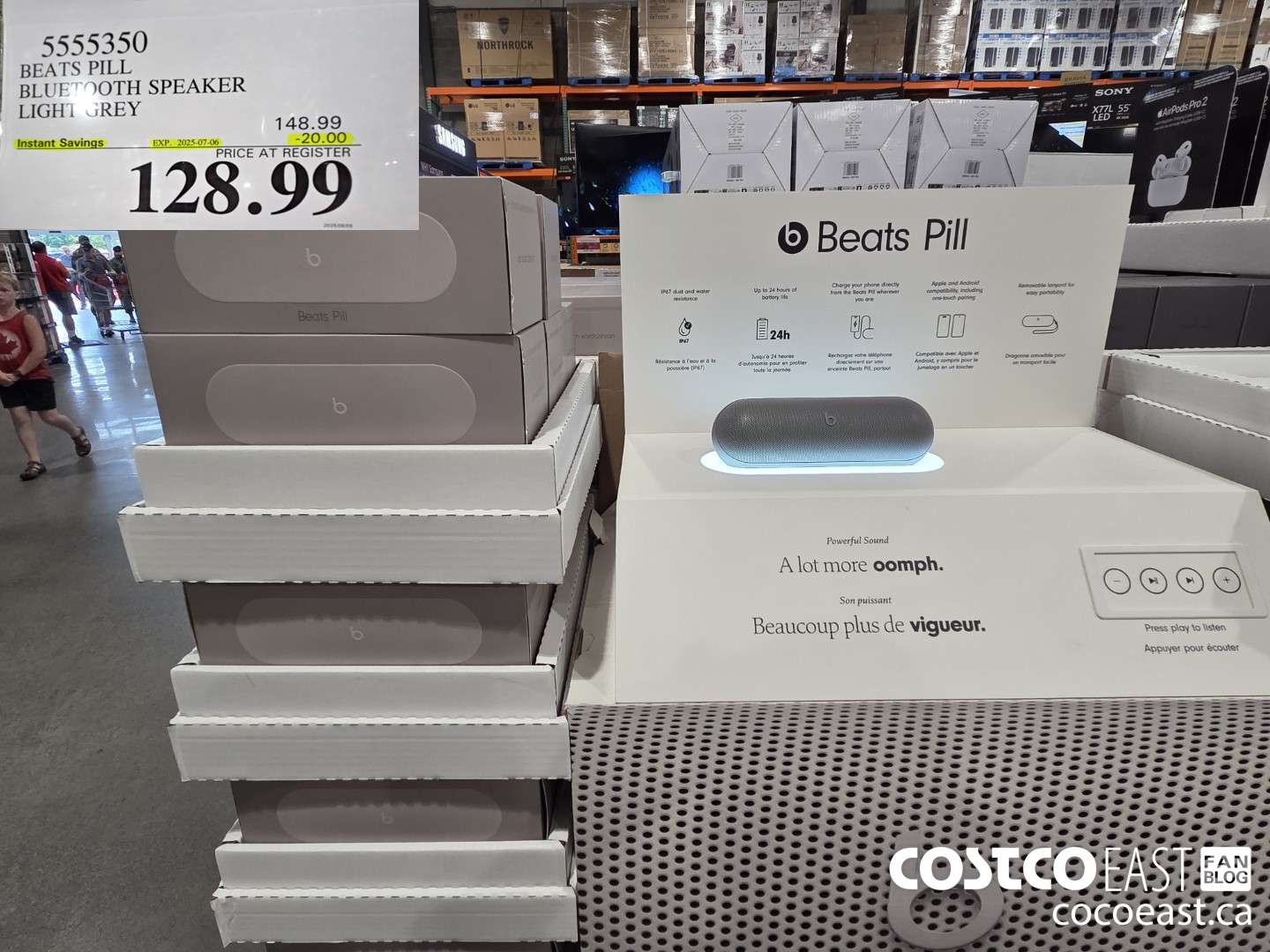 5555350 BEATS PILL BLUETOOTH SPEAKER LIGHT GREY ($20.00 INSTANT SAVINGS EXPIRES ON 2025-07-06) $128.99