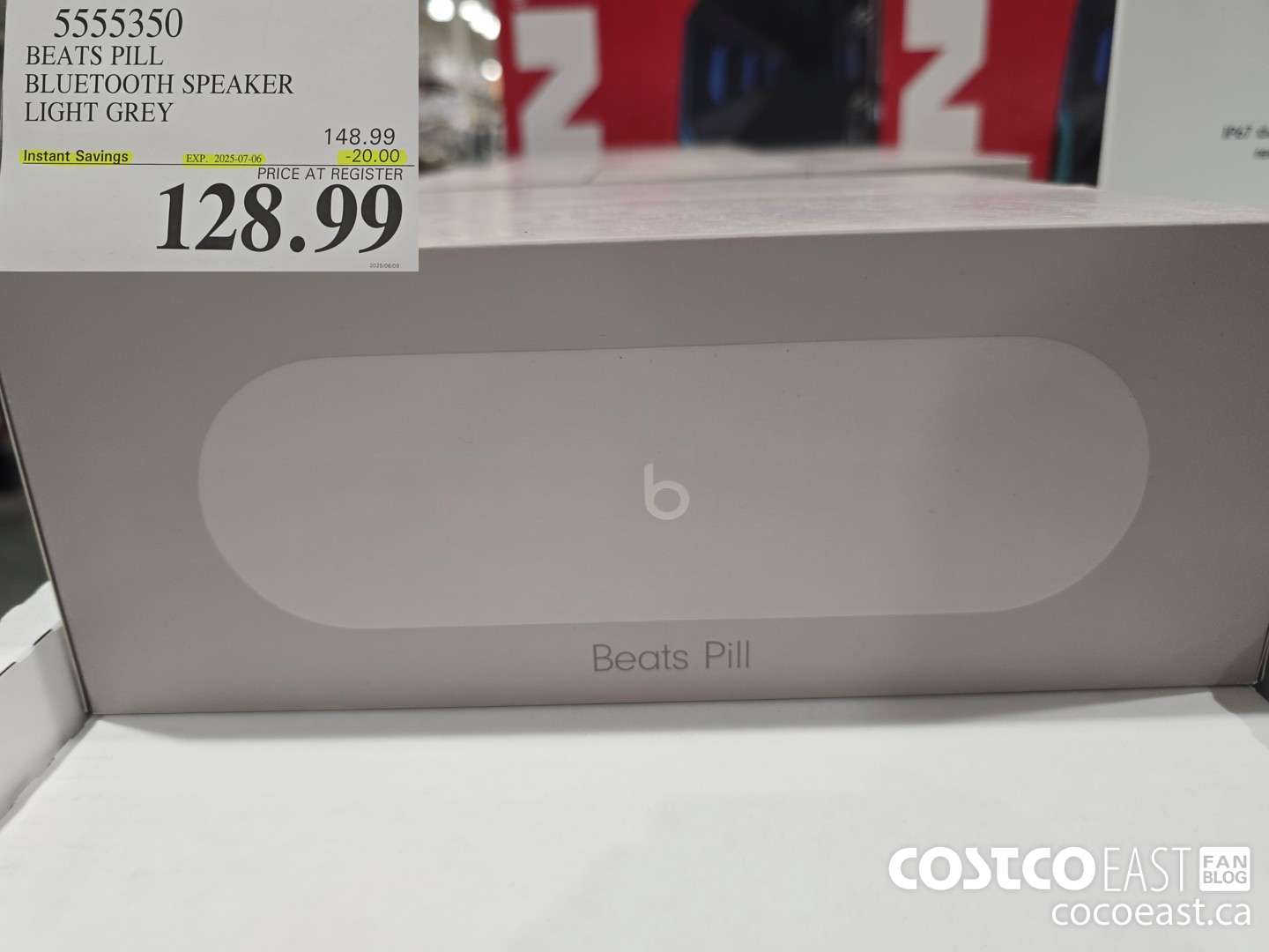 5555350 BEATS PILL BLUETOOTH SPEAKER LIGHT GREY ($20.00 INSTANT SAVINGS EXPIRES ON 2025-07-06) $128.99