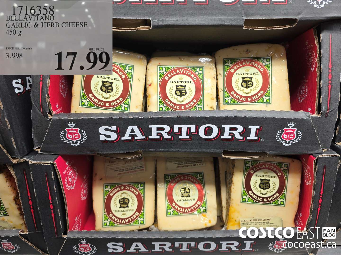 1716358 BELLAVITANO GARLIC & HERB CHEESE 450 g $17.99
