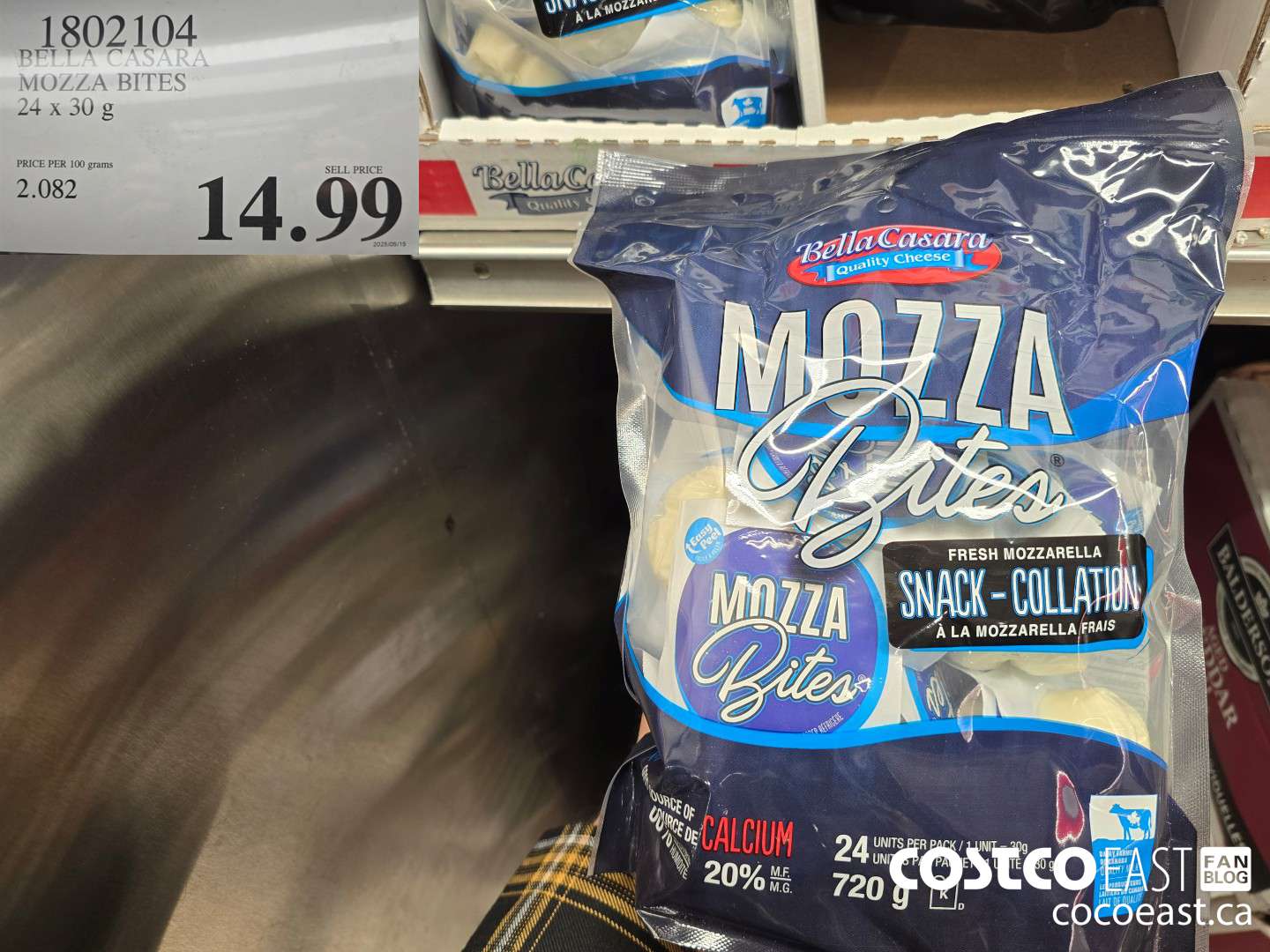 1802104 BELLA CASARA MOZZA BITES 24 X 30 G $14.99