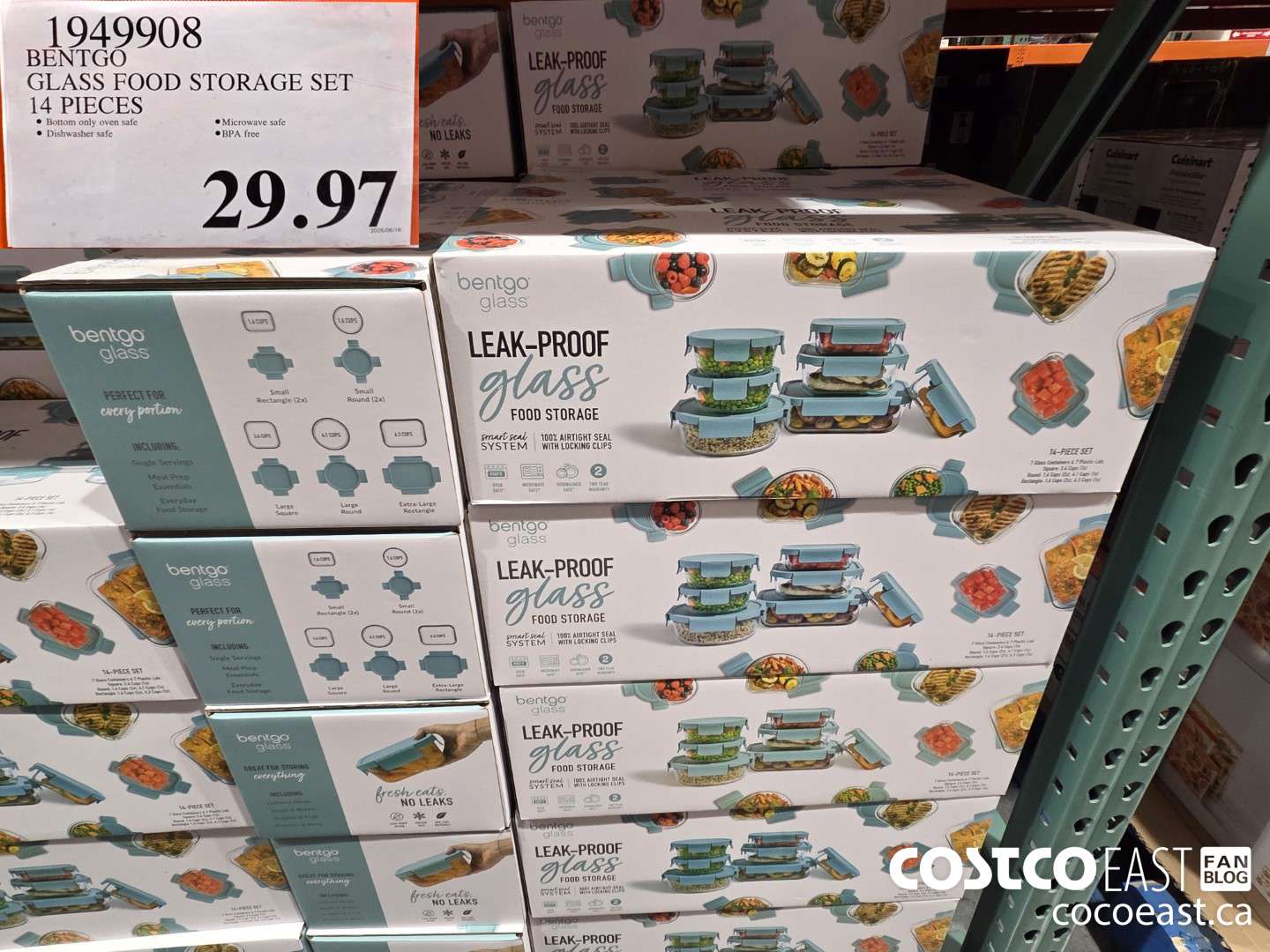 1949908 BENTGO GLASS FOOD STORAGE SET 14 PIECES $29.97