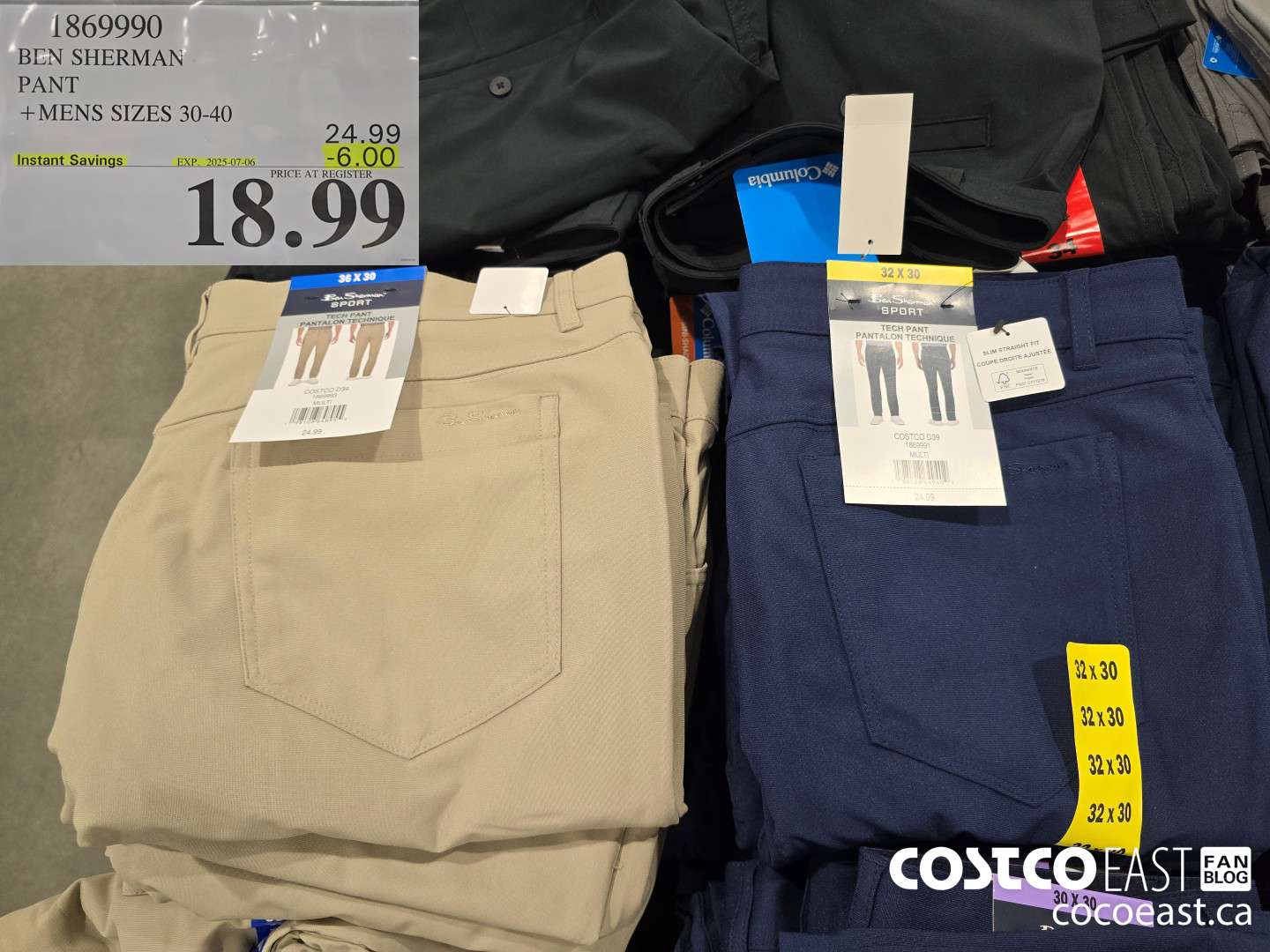 1869990 BEN SHERMAN 5 POCKET PANT +MENS SIZES 30-40 ($6.00 INSTANT SAVINGS EXPIRES ON 2025-07-06) $18.99