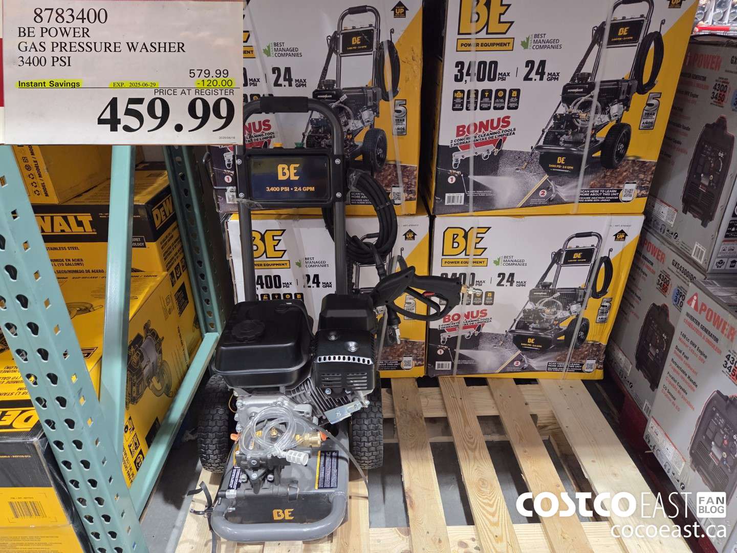 8783400 BE POWER GAS PRESSURE WASHER 3400 PSI ($120.00 INSTANT SAVINGS EXPIRES ON 2025-06-29) $459.99