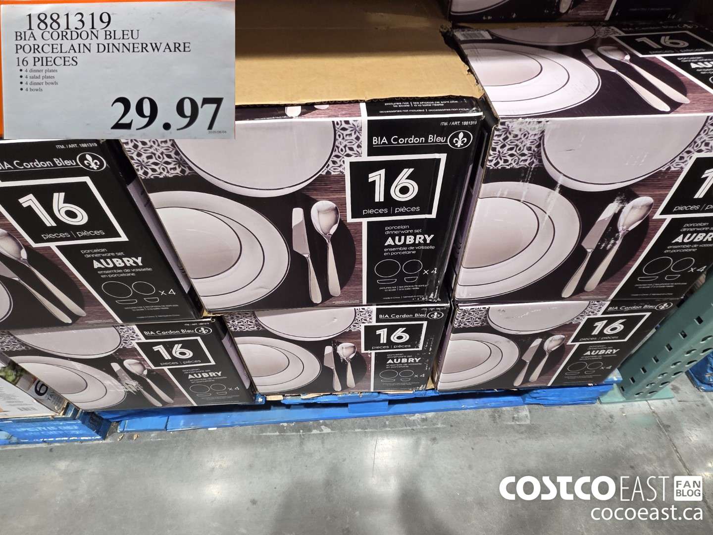 1881319 BIA CORDON BLEU PORCELAIN DINNERWARE 16 PIECES $29.97