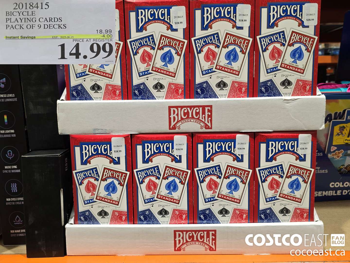 2018415 BICYCLE PLAYING CARDS PACK OF 9 DECKS ($4.00 INSTANT SAVINGS EXPIRES ON 2025-06-15) $14.99