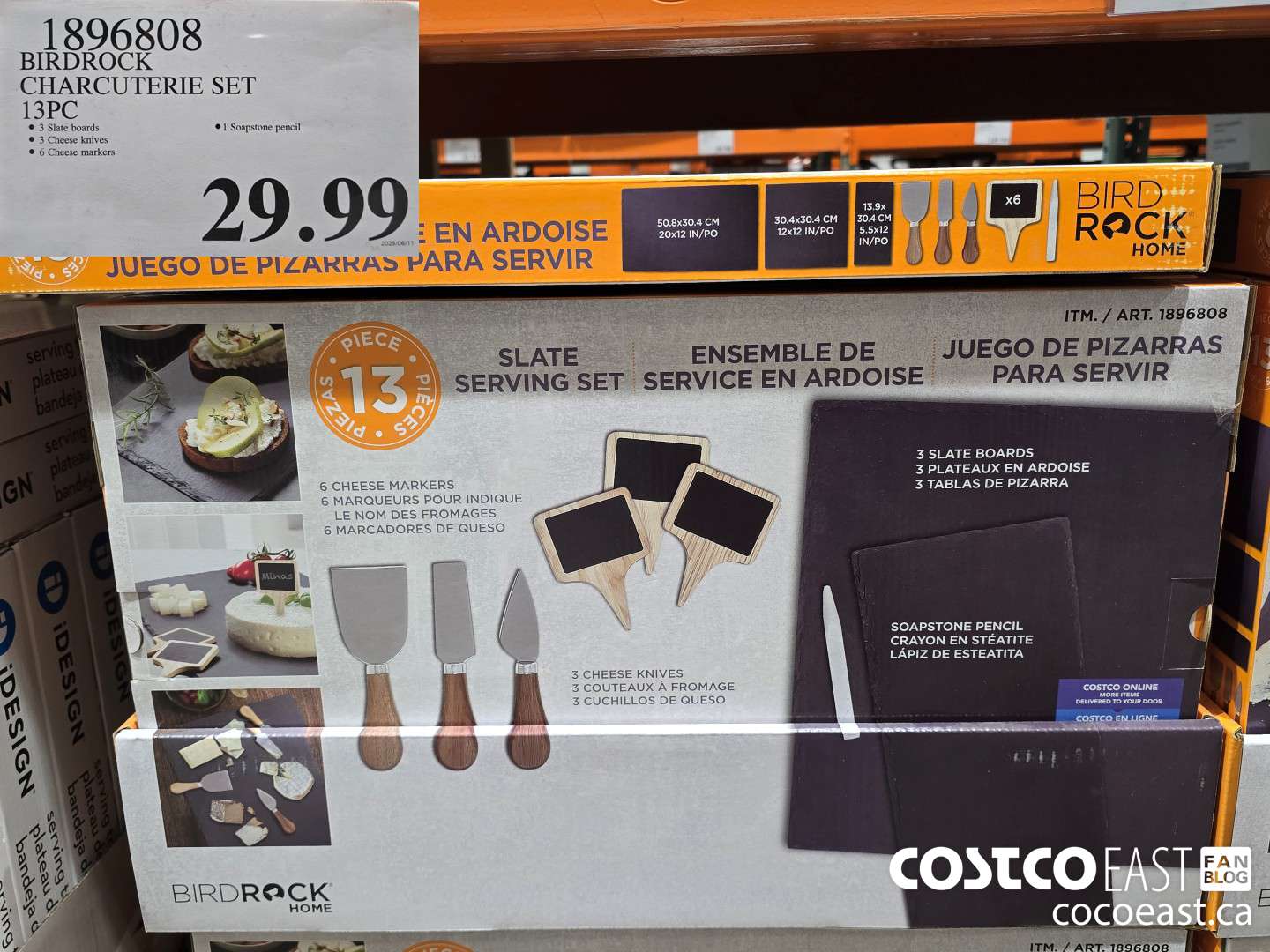 1896808 BIRDROCK CHARCUTERIE SET 13 PC $29.99