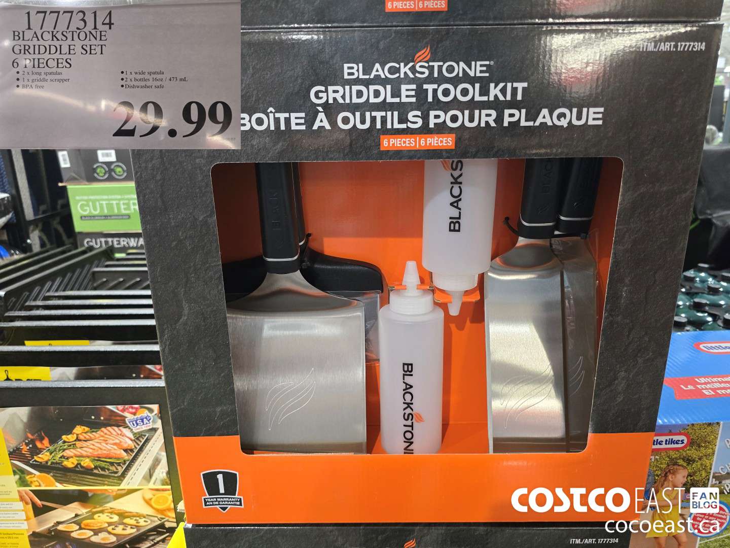 1777314 BLACKSTONE GRIDDLE SET 6 PIECES $29.99