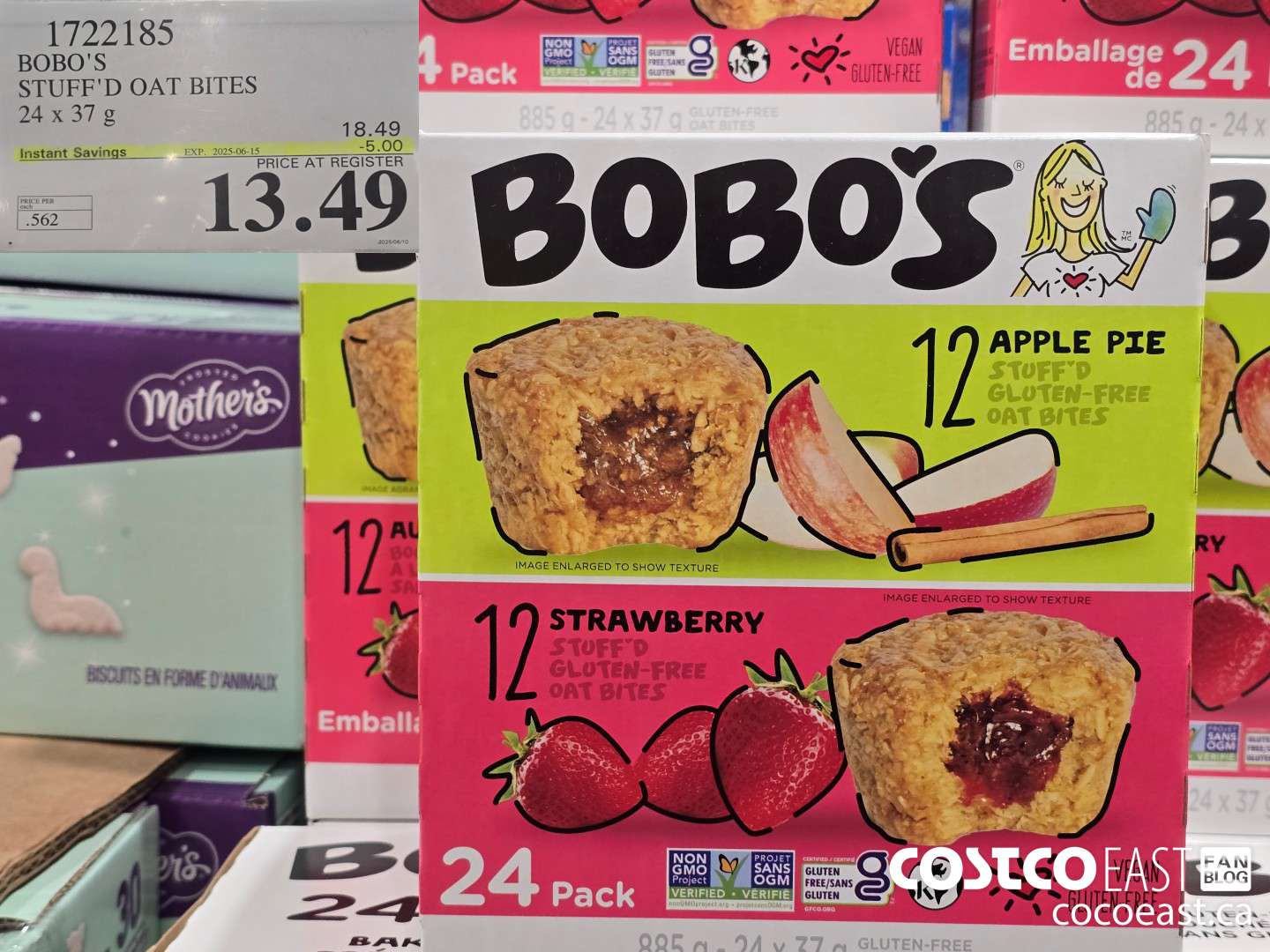 1722185 BOBO'S STUFF'D OAT BITES 24 x 37g ($5.00 INSTANT SAVINGS EXPIRES ON 2025-06-15) $13.49