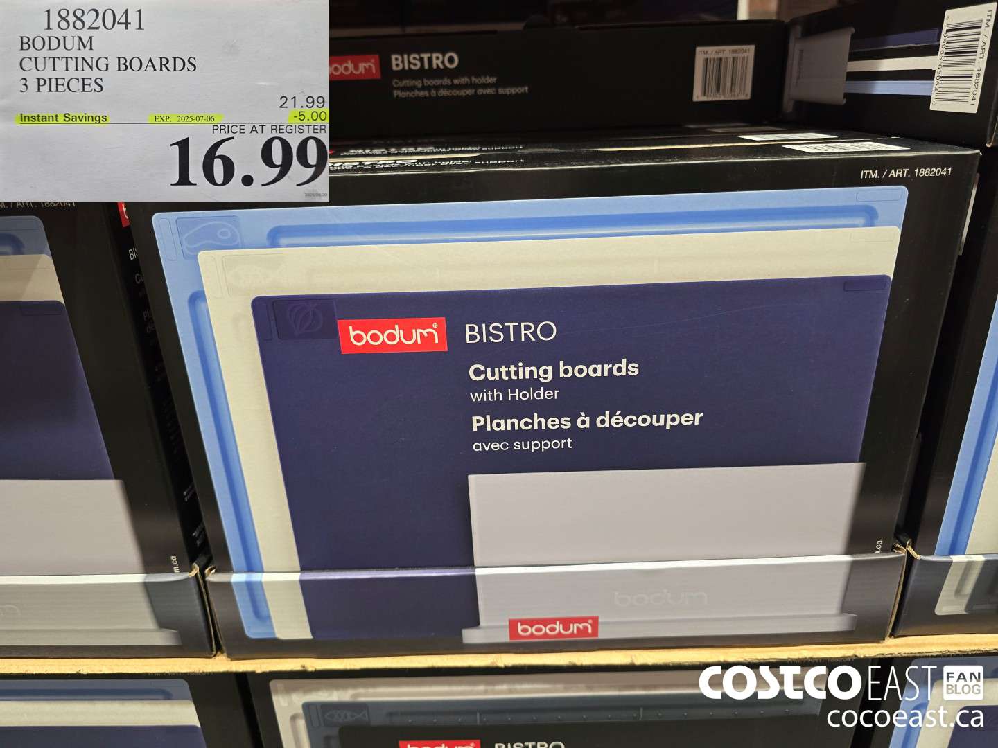 1882041 BODUM CUTTING BOARDS 3 PIECES ($5.00 INSTANT SAVINGS EXPIRES ON 2025-07-06) $16.99