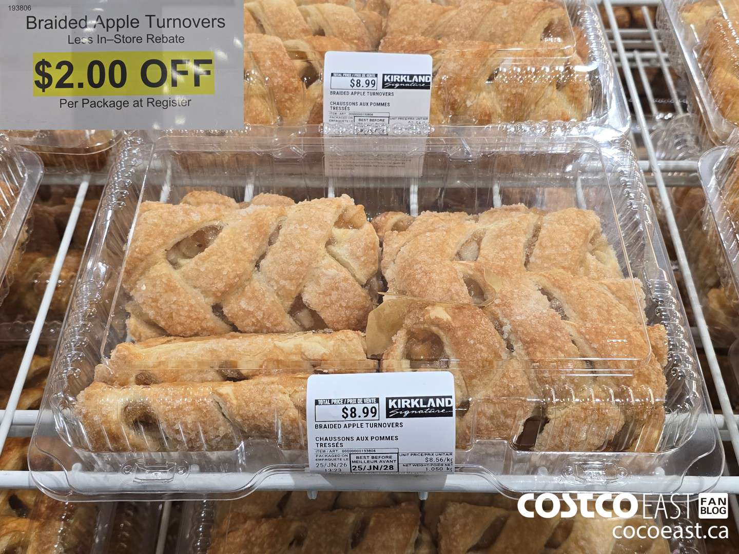 193806 BRAIDED APPLE TURNOVERS ($2.00 INSTANT SAVINGS)