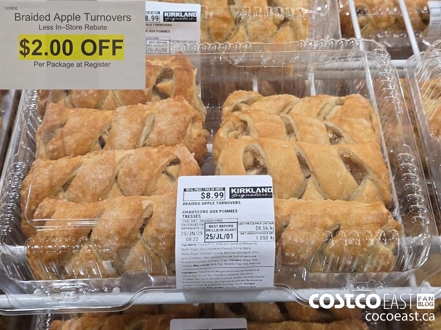 193806 BRAIDED APPLE TURNOVERS ($2.00 INSTANT SAVINGS)