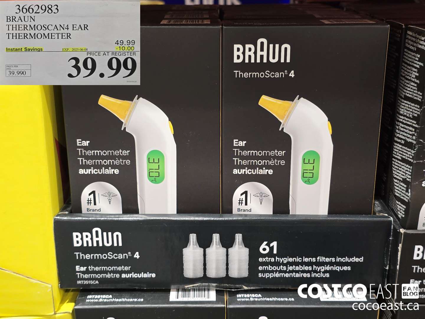 3662983 BRAUN THERMOSCAN4 EAR THERMOMETER ($10.00 INSTANT SAVINGS EXPIRES ON 2025-06-08) $39.99
