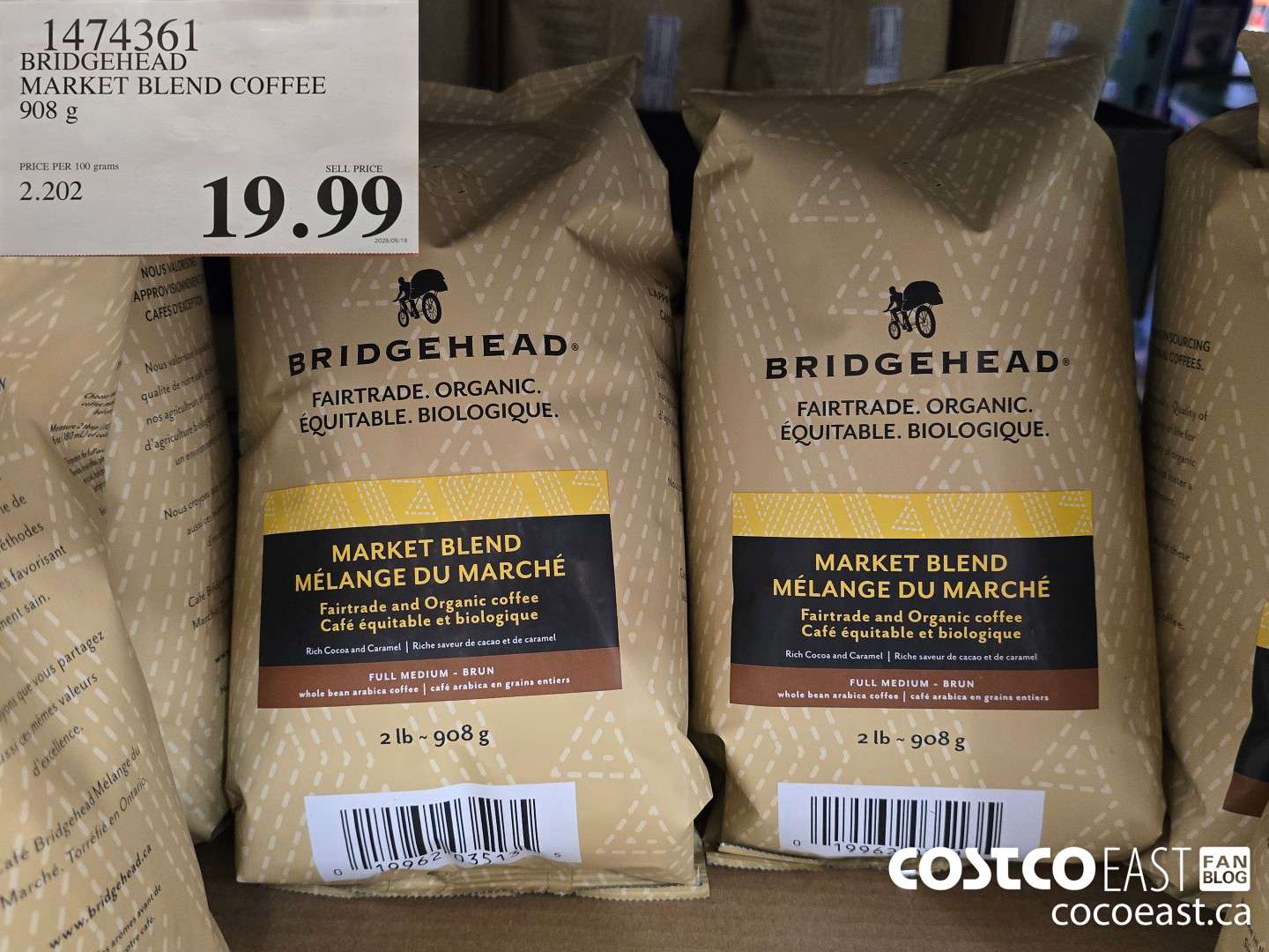 1474361 BRIDGEHEAD MARKET BLEND COFFEE 908 g $19.99