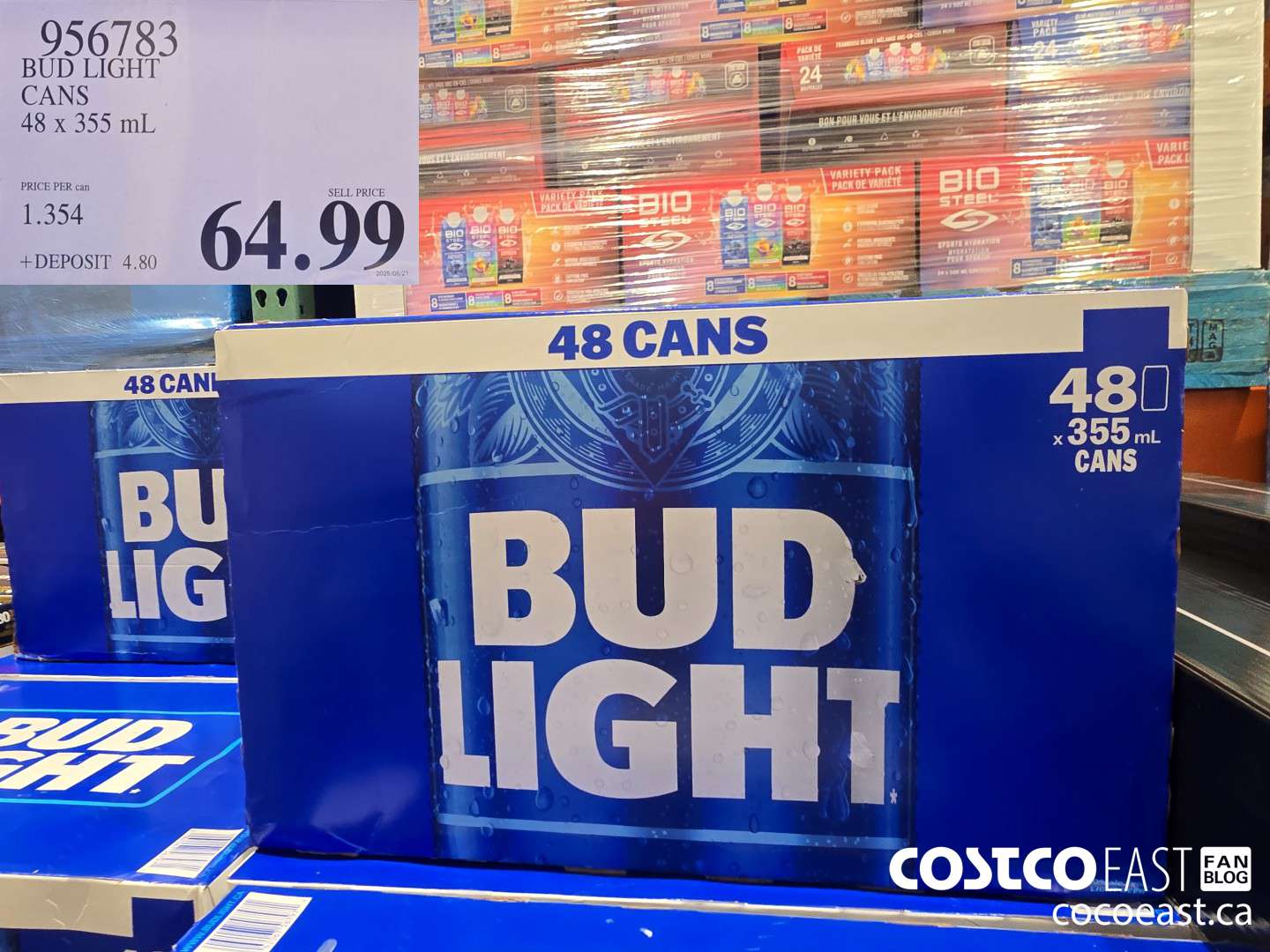 956783 BUD LIGHT CANS 48 x 355 mL $64.99