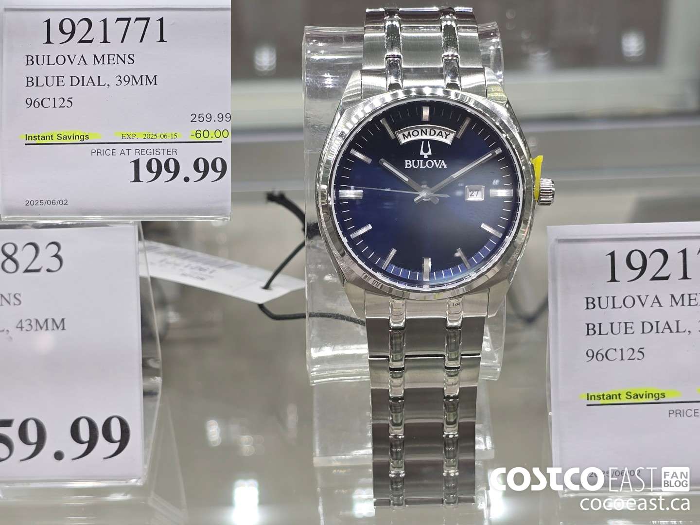 1921771 BULOVA MENS BLUE DIAL, 39MM 96C125 ($60.00 INSTANT SAVINGS EXPIRES ON 2025-06-15) $199.99