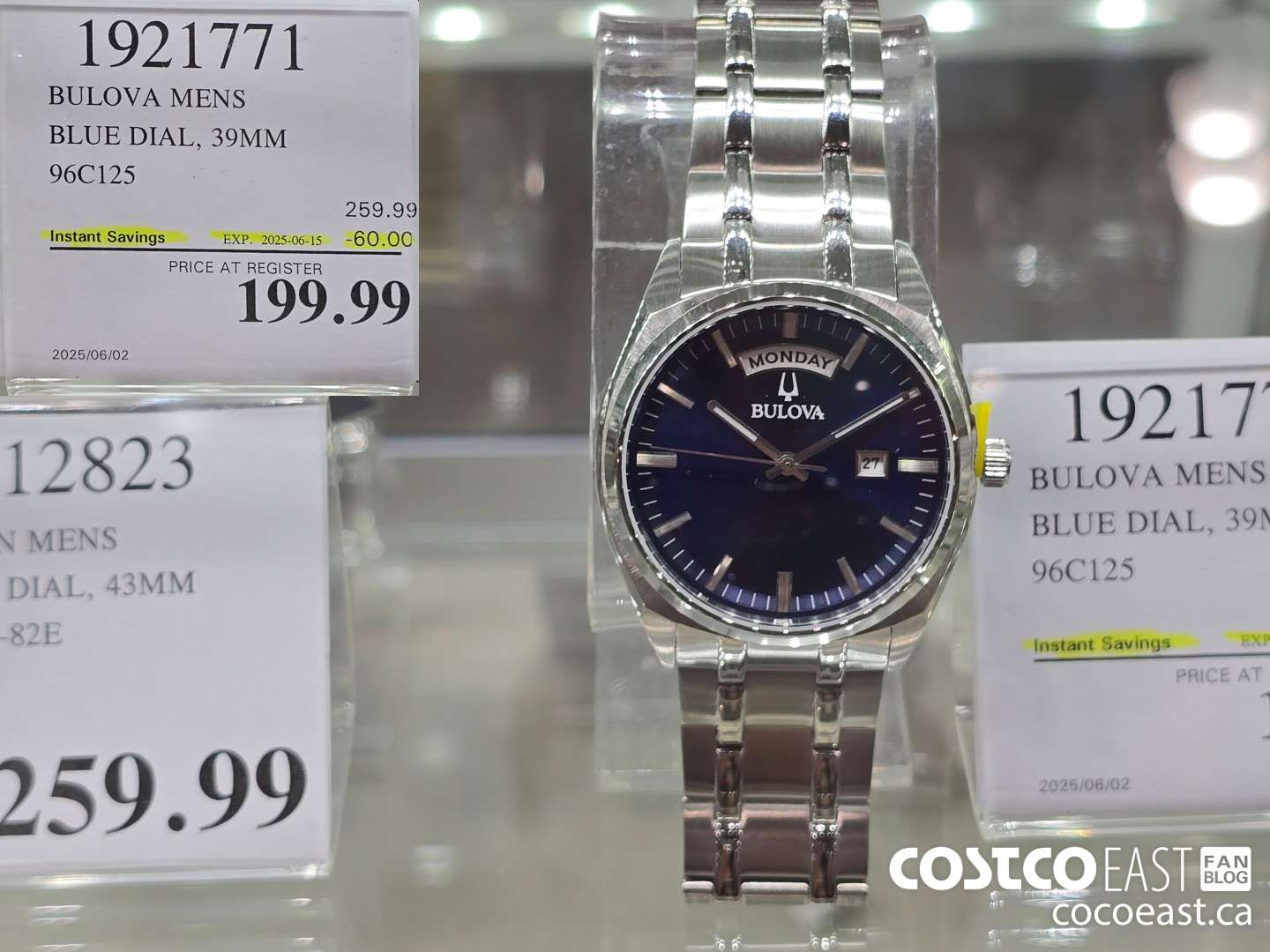 1921771 BULOVA MENS BLUE DIAL, 39MM 96C125 ($60.00 INSTANT SAVINGS EXPIRES ON 2025-06-15) $199.99