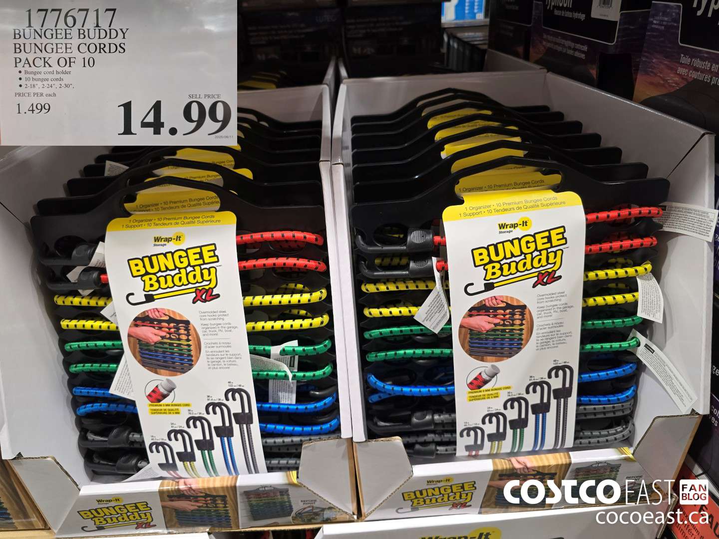 1776717 BUNGEE BUDDY BUNGEE CORDS PACK OF 10 $14.99