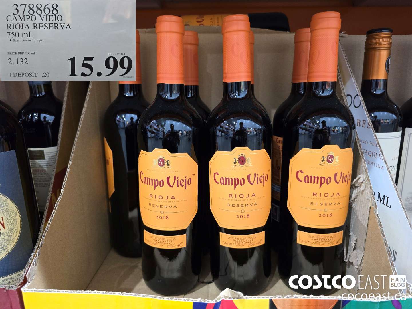 378868 CAMPO VIEJO RIOJA RESERVA 750 mL $15.99