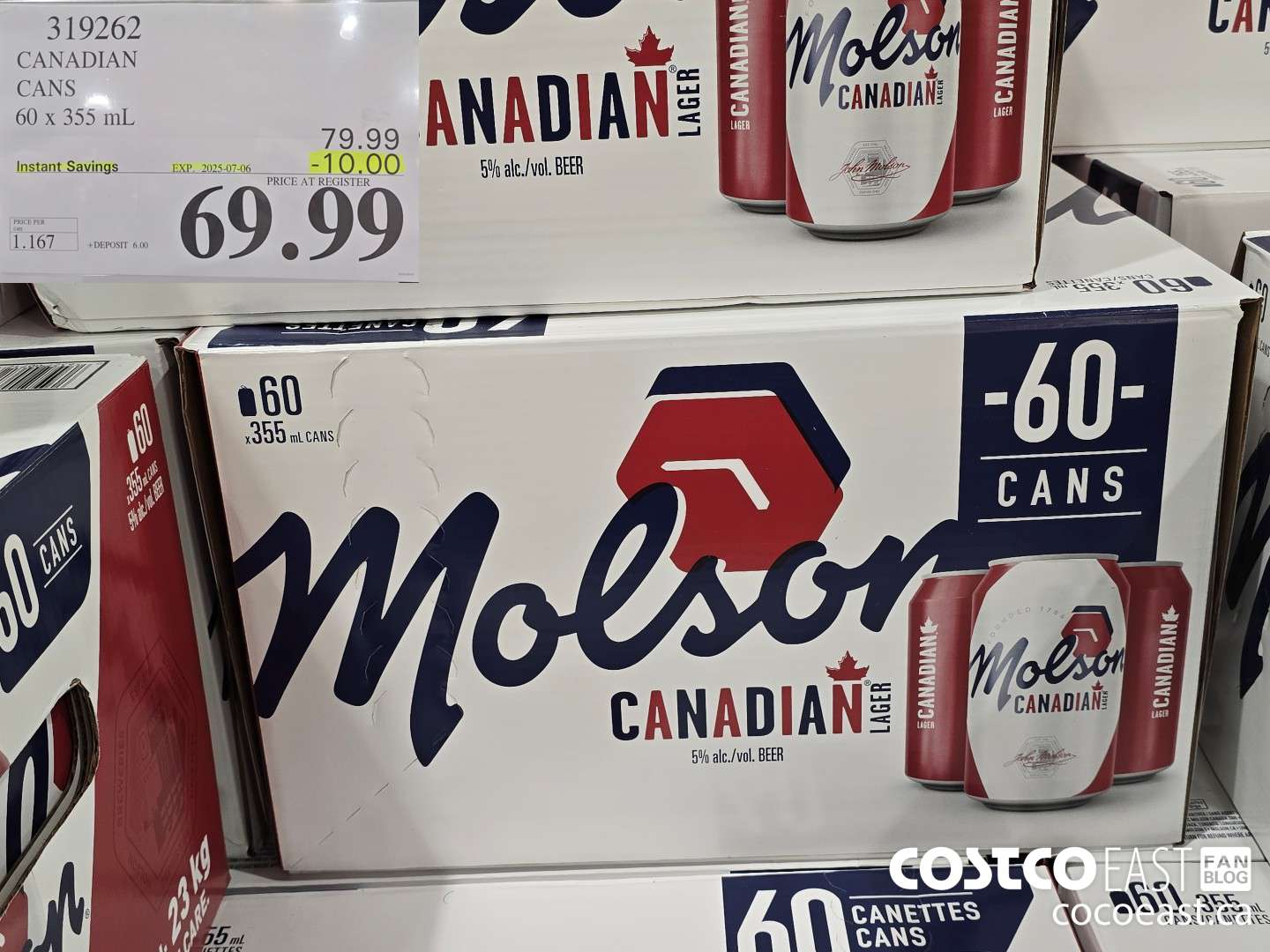 319262 CANADIAN CANS 60 x 355 mL ($10.00 INSTANT SAVINGS EXPIRES ON 2025-07-06) $69.99