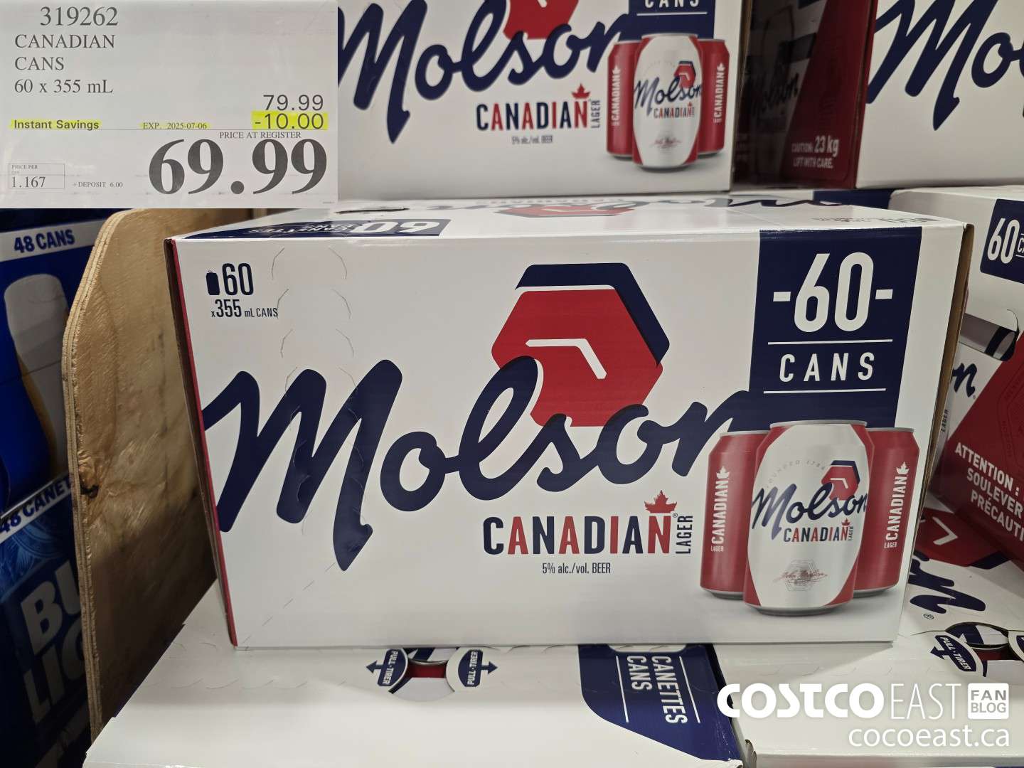 319262 CANADIAN CANS 60 x 355 mL ($10.00 INSTANT SAVINGS EXPIRES ON 2025-07-06) $69.99